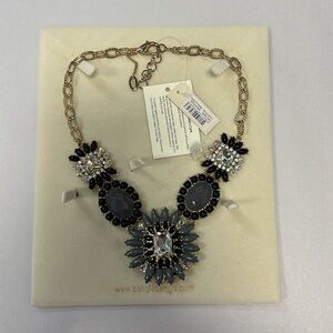 Amrita Singh goldtone black, gray, and clear jeweled cluster necklace